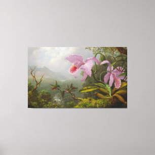 Lienzo HEADE - Dos Hummingbirds - Ángel del sol sobre una