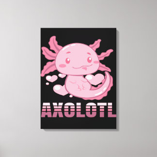 Lienzo Heart Axolotl | personalizado Cute Axolotl