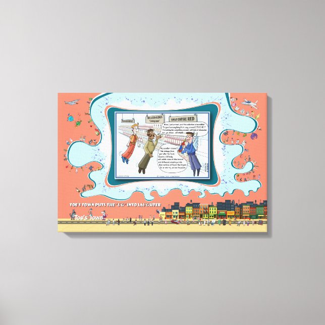 Lienzo Heavenly Reds | Absurd Wordplay Humor 24x16 (Anverso)