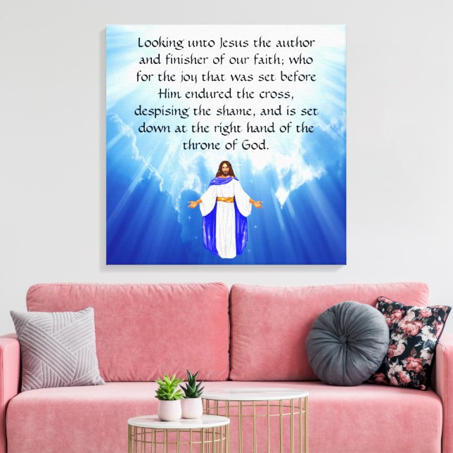 Lienzo Hebrews 12:2 (Insitu (Sala de estar))