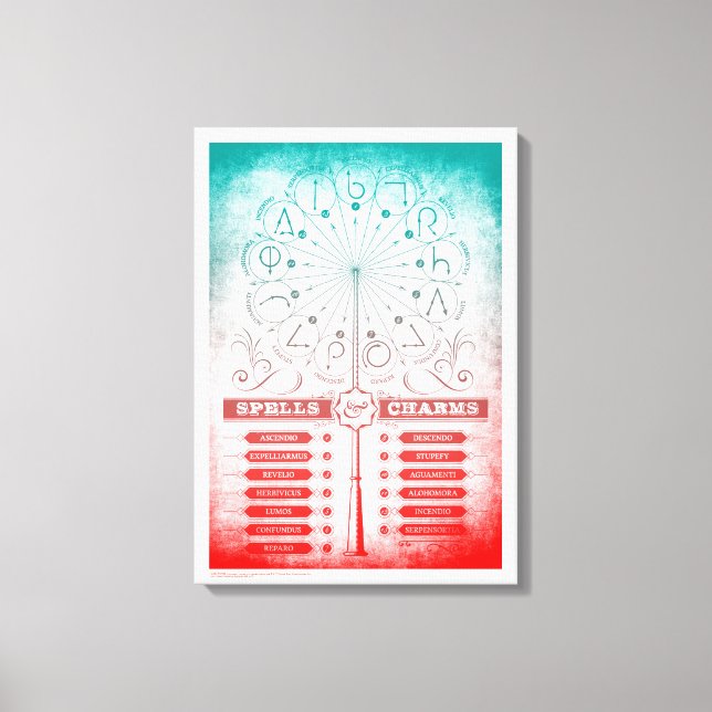 Lienzo Hechizo de Harry Potter | Gráfico de instrucciones (Anverso)