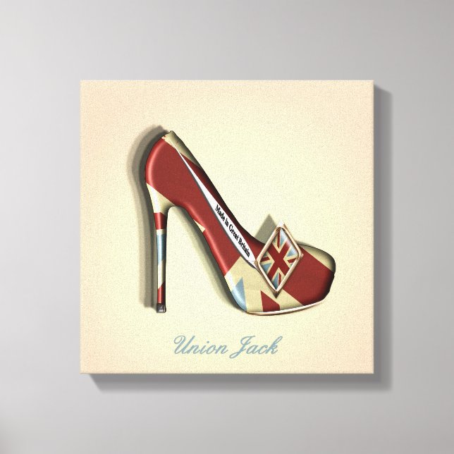 Lienzo Hecho en Gran Bretaña, Jack Stiletto Shoe (Anverso)