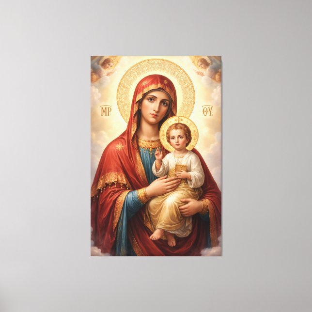 Lienzo Heilige Mutter Gottes Göttliche Liebe & Schutz´10 (Anverso)