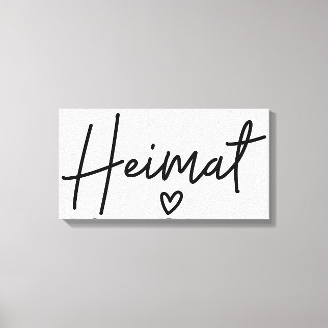 Lienzo Heimat, palabra alemana, hogar, patria (Anverso)