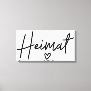 Lienzo Heimat, palabra alemana, hogar, patria