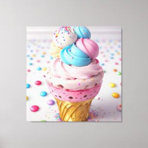 Lienzo Helado tres