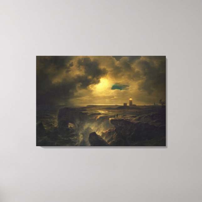 Lienzo Helgoland en Moonlight, 1851 (Anverso)