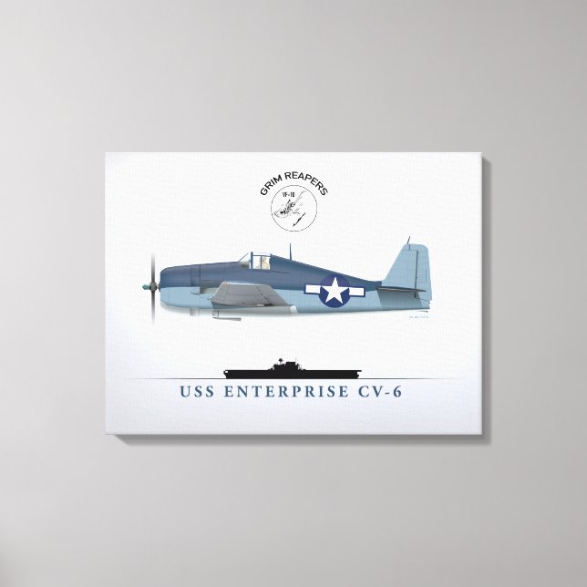Lienzo Hellcat VF-10 USS Enterprise (Anverso)