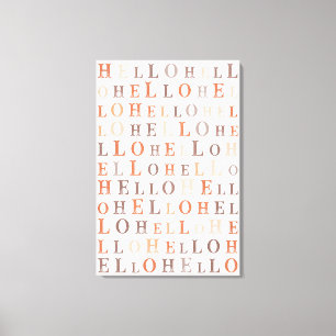Lienzo Hello Random Text Earthy Colors