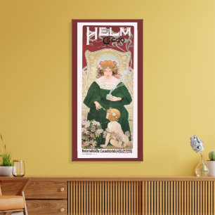 Lienzo Helm Cacao de Art Nouveau vintage por Privat Livem