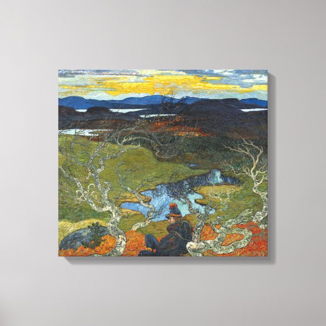 Lienzo Helmer Osslund Noche de Primavera Detrás de Kiruna (Anverso)