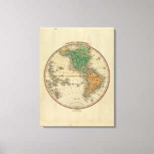 Lienzo Hemisferio occidental 2