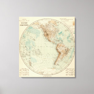 Lienzo Hemisferio occidental 7