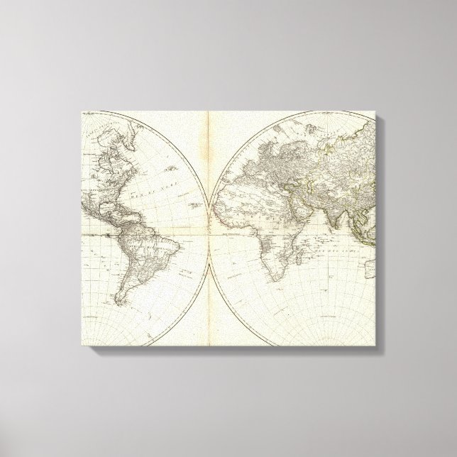 Lienzo Hemisferio Occidental o Nuevo Mundo (Anverso)