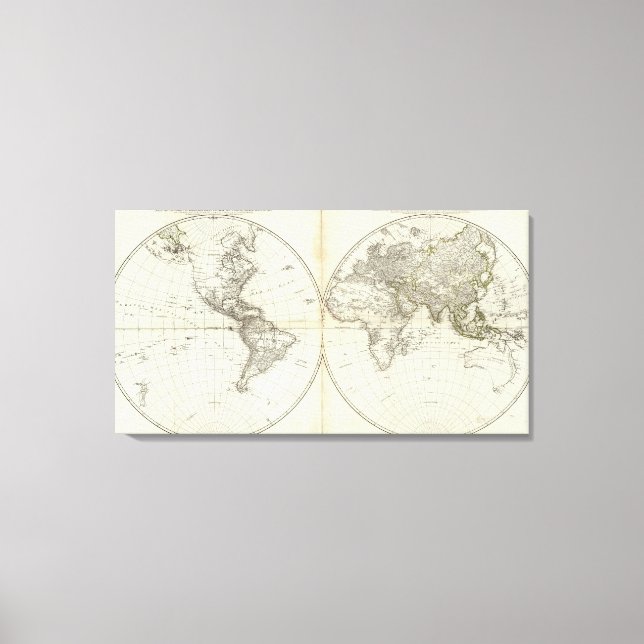 Lienzo Hemisferio Occidental o Nuevo Mundo (Anverso)
