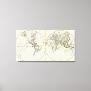 Lienzo Hemisferio occidental o nuevo mundo