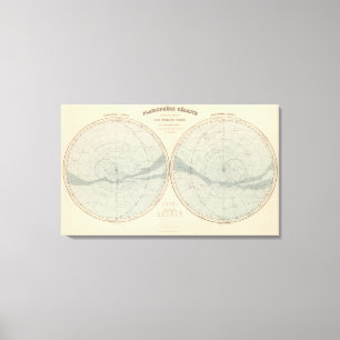 Lienzo Hemisferio Planisphere Celeste