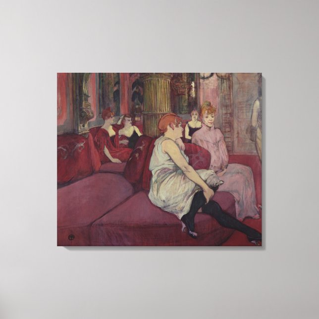 Lienzo Henri de Toulouse-Lautrec | En el Salón de la Ru (Anverso)