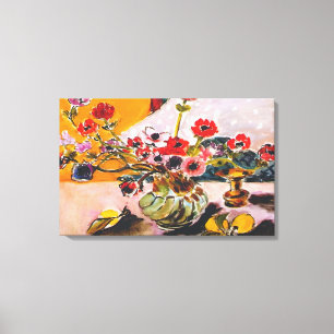 Lienzo Henri Matisse - ANEMONES Y VASE CHINA 1943