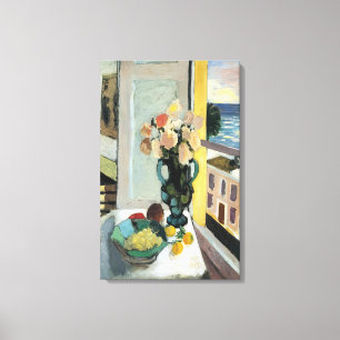 Lienzo Henri Matisse - FLORES FRENTE A UNA VENTANA DE 192