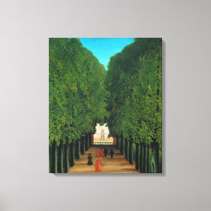 Lienzo Henri Rousseau, Avenida en el parque en Saint Clou