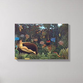 Lienzo Henri Rousseau El Sueño - Mujer de la Jungla con A