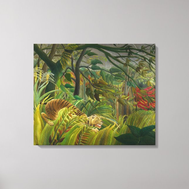 Lienzo Henri Rousseau - ¡Sorprendido! (Anverso)