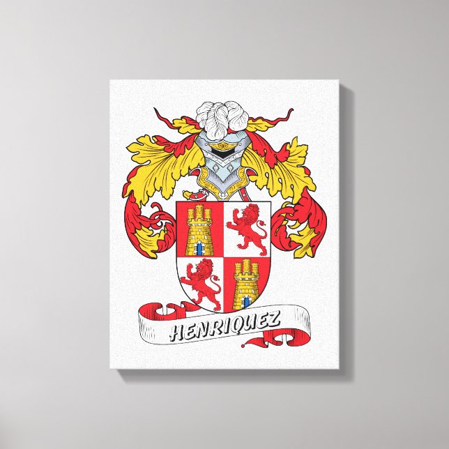 Lienzo Henriquez Family Crest (Anverso)
