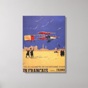 Lienzo Henry Farman vuela en Issy-les-Moulineaux