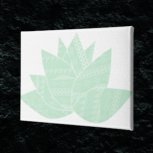 Lienzo Hens & Chicks Suculento Abstrasto Verde Lime Moder