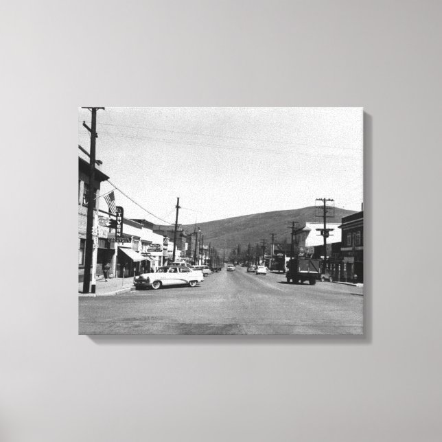 Lienzo Heppner, Oregon Main Street View Photograph (Anverso)