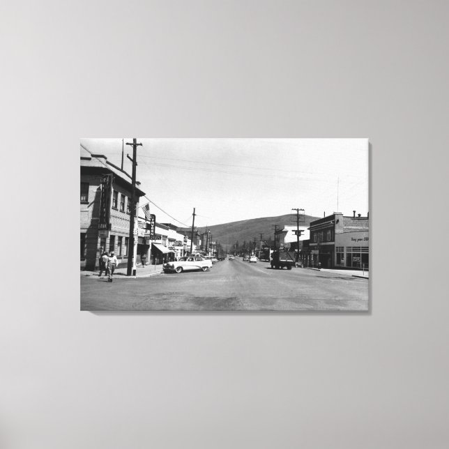 Lienzo Heppner, Oregon Main Street View Photograph (Anverso)