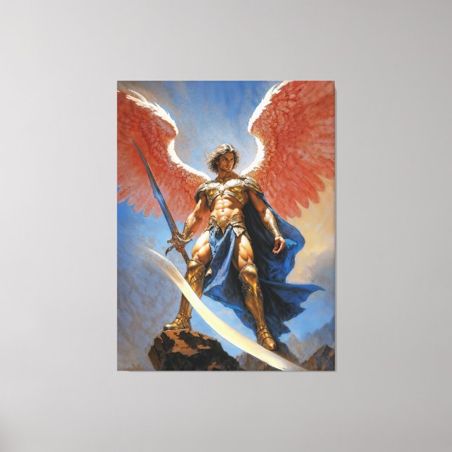 Lienzo Heraldo de la Llama Divina Arcángel Miguel (Anverso)