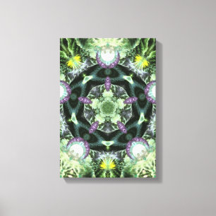 Lienzo Herbilicia Geometría Fractal Mandala Envuelto lata