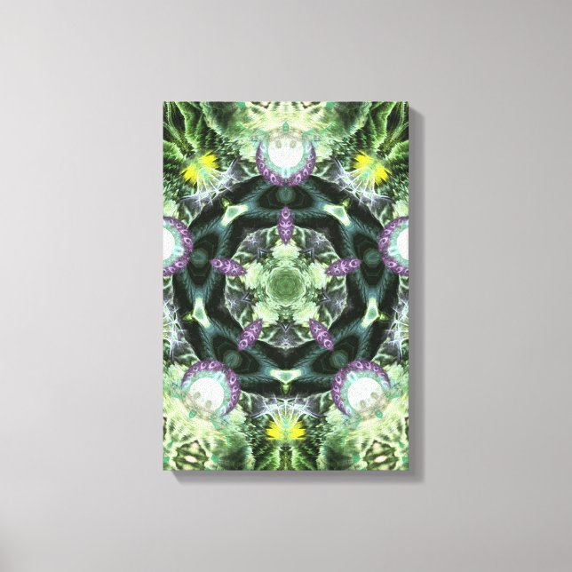 Lienzo Herbilicious Geometry Fractal Mandala Lata Envuela (Anverso)
