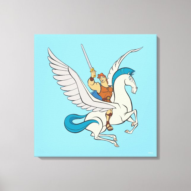 Lienzo Hercules Riding Pegasus Canvas Print (Anverso)