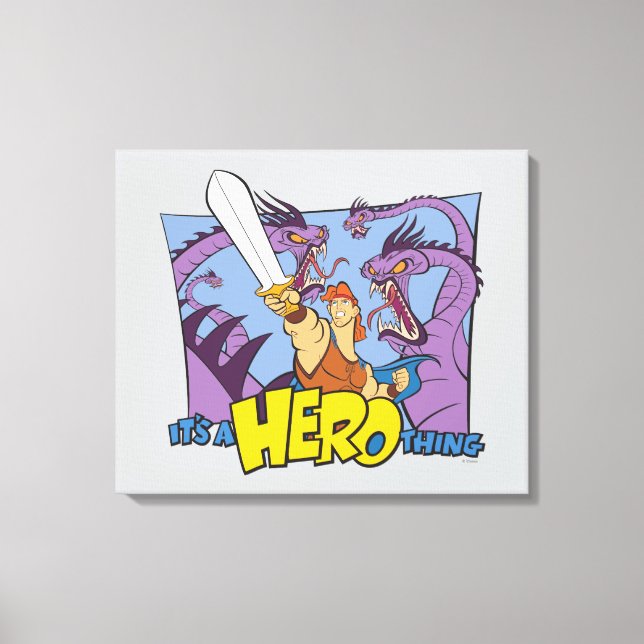 Lienzo Hercules vs Hydra - It's a HERO Thing Canvas Print (Anverso)