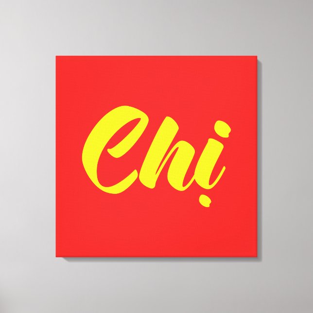 Lienzo Hermana vietnamita - Idioma Chi ~ Tien Viene (Anverso)