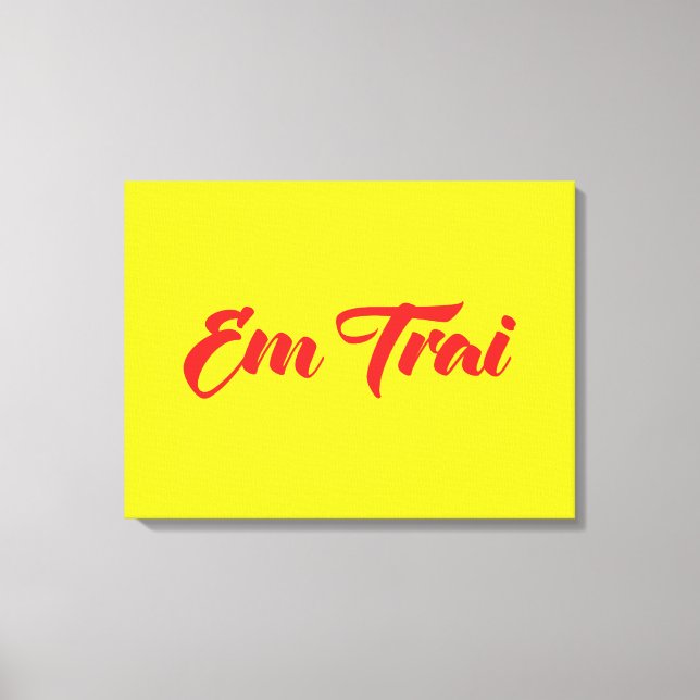 Lienzo Hermano Vietnamita (Joven) - Em Trai ~ Tien Viene (Anverso)