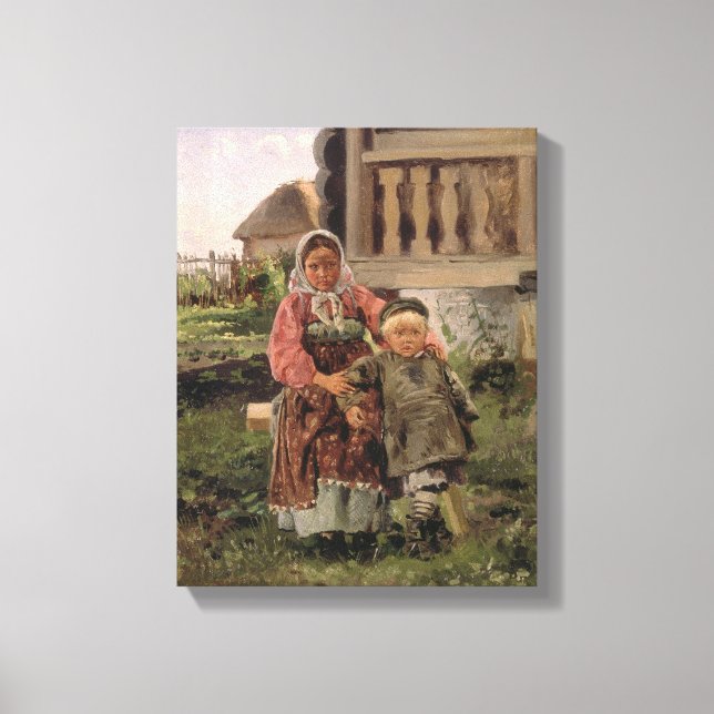 Lienzo Hermano y hermana, 1880 (Anverso)