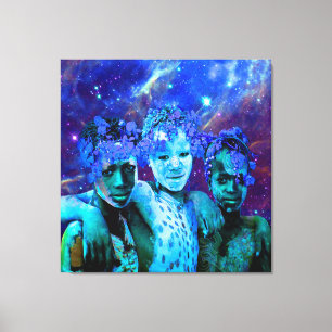 Lienzo Hermanos Estelares Africanos