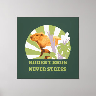 Lienzo Hermanos Roedores Nunca Estresan Capybara