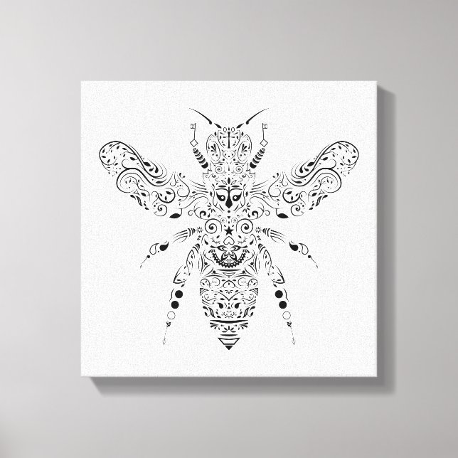 Lienzo hermosa abeja (Anverso)