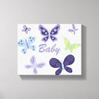 Lienzo Hermosa enfermera de mariposas (10"x8")