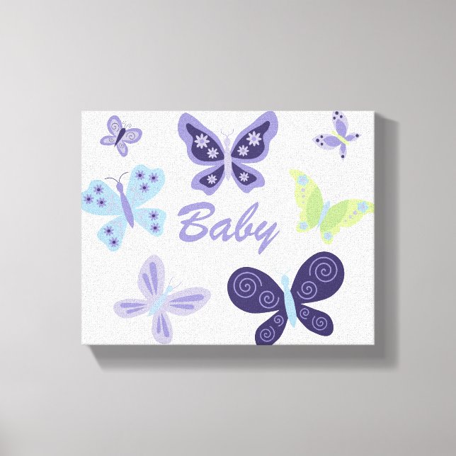 Lienzo Hermosa enfermera de mariposas (10"x8") (Anverso)
