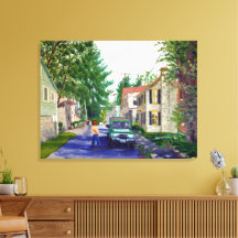 Hermosa escena callejera de Elsah Illinois