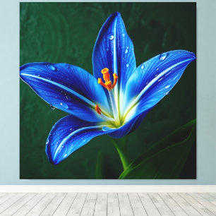 Lienzo Hermosa Flor Azul - Fotografía Artística
