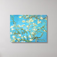 Hermosa flor de almendras pintura antigua azul gre