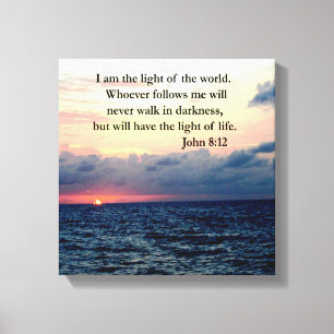 LIENZO HERMOSA FOTO DE JOHN 8:12 SUNRISE