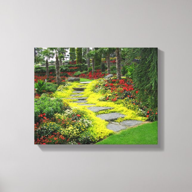 Lienzo Hermosa foto de las flores del parque (Anverso)